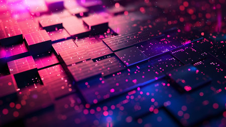 3d rendering of abstract technology digital background. Computer generated image.の素材