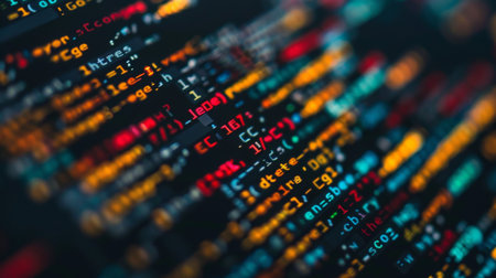 Coding code. Programming code on computer monitor. Programming code.の素材