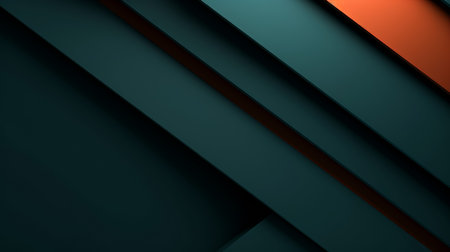 Abstract background of dark blue and orange stripes. 3d render illustrationの素材