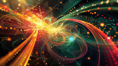 Abstract fractal. Fractal art background for creative design. Decoration for wallpaper, desktop, poster, cover booklet. Print for clothes, t-shirt. Creative illustration for designの素材
