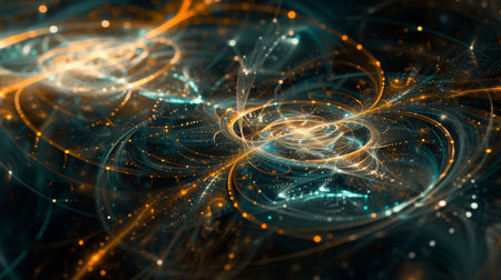 Abstract fractal. Fractal art background for creative design. Decoration for wallpaper, desktop, poster, cover booklet. Print for clothes, t-shirt. Creative illustration for designの素材