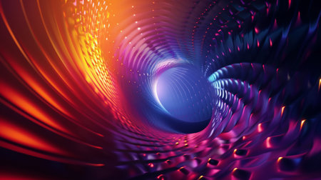 3d rendering of abstract fractal background. Beautiful spiral with glowing colors.の素材