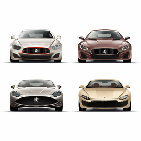 Set of three cars isolated on a white background. Vector illustration.の素材