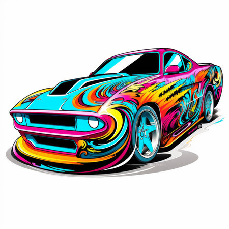 sport car graphic design, abstract vector art illustration eps10の素材