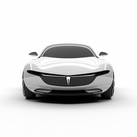 Concept car on a white background. 3d rendering image.の素材