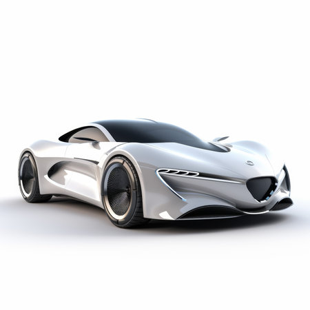 Sport concept car on a white background. 3d render image.の素材