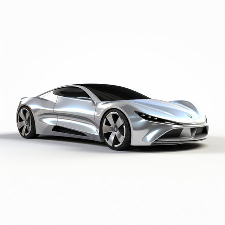 Concept car sports premium coupe. 3D render image.の素材