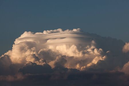 Very large and dynamic storm clouds gather over the mountains surrounding Yellowstone National Park...