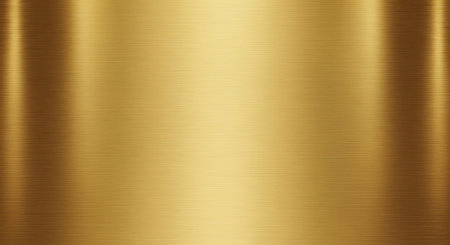 Polished brass metal surface for texture. Golden colored steel material in seamless pattern for industrial and architectural useの素材