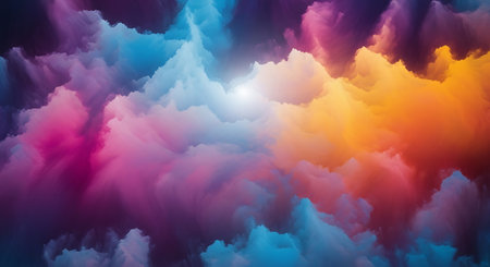 Colorful smoke background cloudscape of abstract artの素材