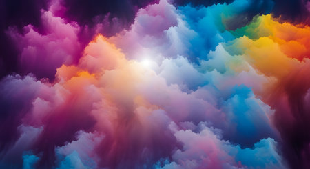 Abstract colorful art of cloud smoke vivid backgroundの素材