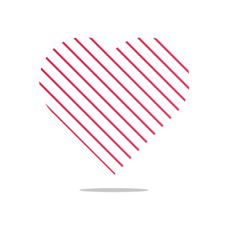 Heart Icon Vector - Perfect Love symbol. Valentine's Day sign in flat line design for graphic and web desigのイラスト素材