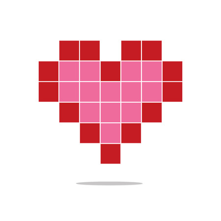 Heart Icon Vector - Perfect Love symbol. Valentine's Day sign in flat line design for graphic and web desigのイラスト素材