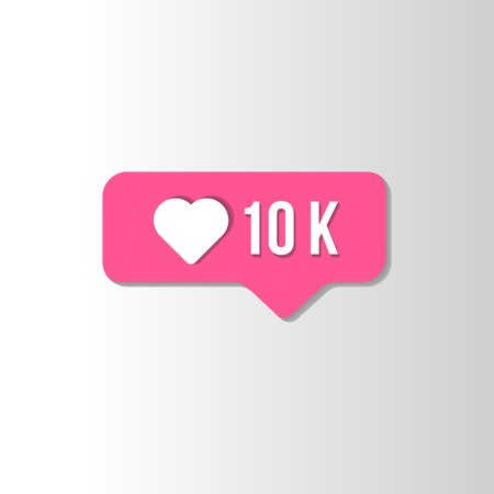 Social Media Like Notification Vectorのイラスト素材