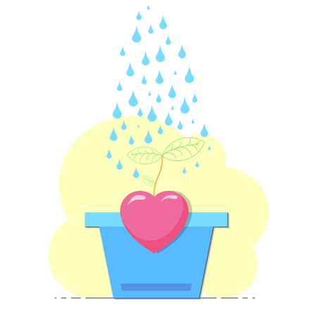 Love Rain Illustration Vectorのイラスト素材