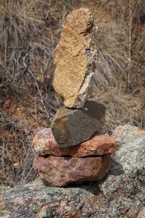 rock cairnの写真素材