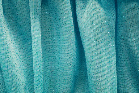 Turquoise Blue Glitter Curtainsの写真素材