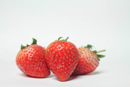 Isolate strawberry on white backgroundの写真素材