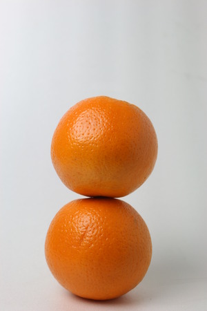 Isolate Oranges on white backgroundの写真素材