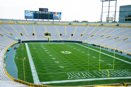 A view inside of Lambeau field in Green Bay Wisconsinのeditorial素材