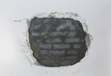 Fixing Concrete Cracked Dirty Wall Construction Background