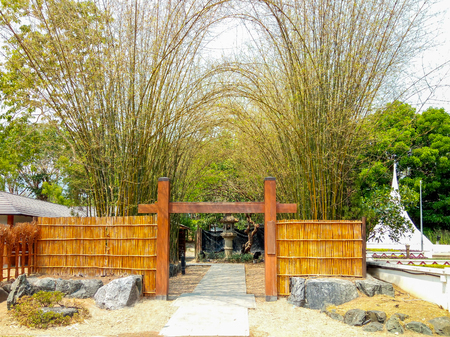 Beautiful Japanese Tradition Entrance in Zen Styleの写真素材
