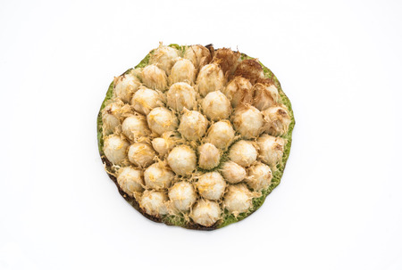 Closeup to Fiber of Lotus on White Background
