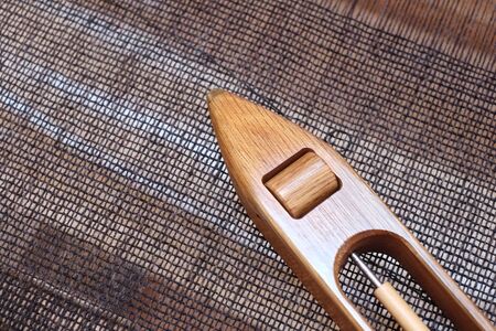 Weaving work. Hand-woven.の写真素材