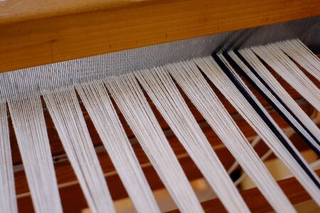 Weaving work. Hand-woven.の写真素材