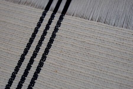Weaving work. Hand-woven.