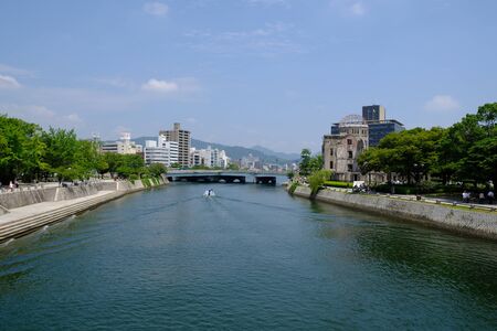 The A-Bomb Dome over the river.のeditorial素材