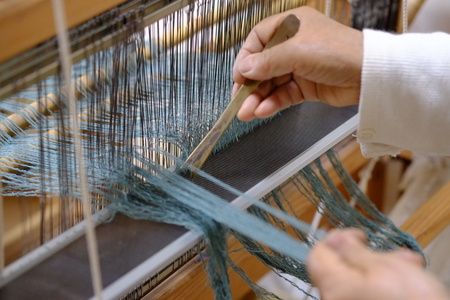 Weaving work.