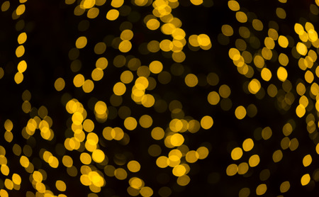 Yellow Bokeh on black background