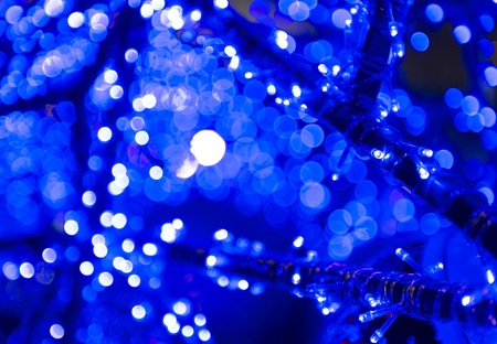 Blue Bokeh on Blue Backgroundの写真素材