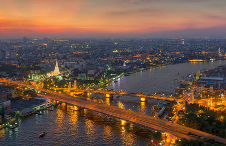 Chao Phraya River, Bangkok, Thailandの写真素材