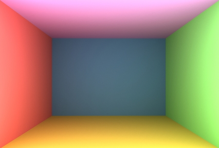 3D Rendering Colorful Empty Roomの写真素材