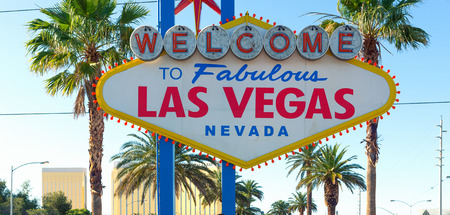 Las Vegas Sign, Las Vegas, Nevada, USAのeditorial素材