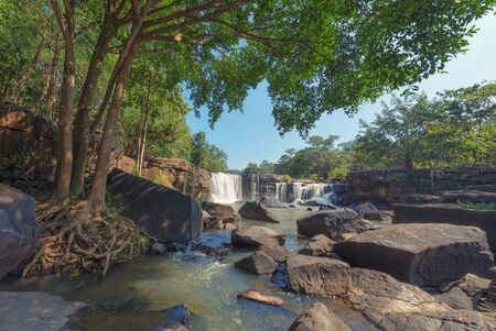Hew Su Wat Waterfall, Pak Chong District, Nakhon Ratchasima, Thailandの写真素材