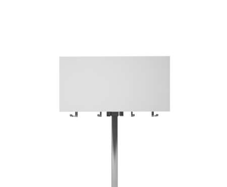 big and high blank billboard isolated on white background, clipping path insideの写真素材
