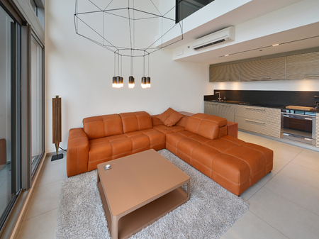 Luxury modern living room interior and decoration, interior designの写真素材