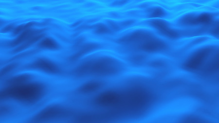 Terrain cyberspace. Blue mountains landscape in computer technology concept. Sci-Fi data futuristic background. 3d abstract illustration.の写真素材