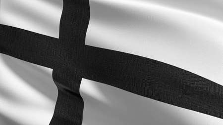 State of the Teutonic Order flag blowing in the wind. 3D rendering illustration of waving signの写真素材