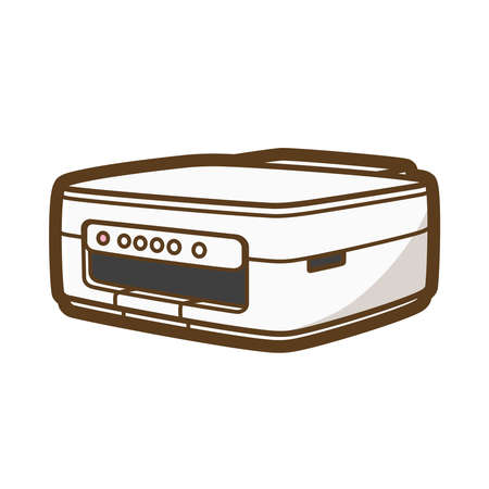 All-in-one printer vector illustration. Home appliances.のイラスト素材