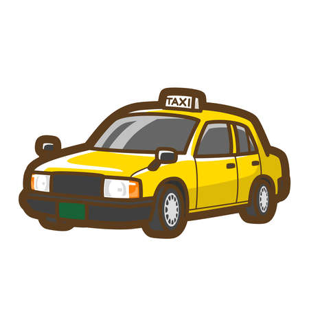 Taxi. Car. Vehicle. Vector illustration.のイラスト素材