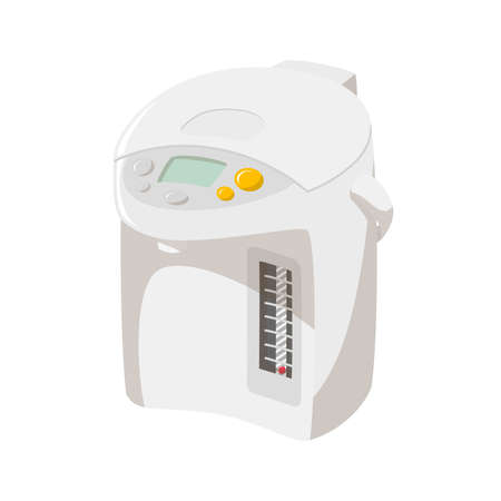 Electric kettle vector illustration. Home appliances.のイラスト素材