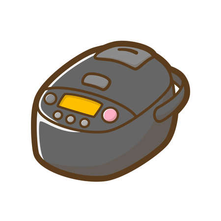 Electric rice cooker. Home appliances. Vector illustration.のイラスト素材