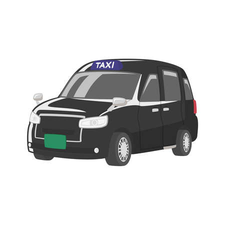 Tall wagon Taxi. Vehicle. Vector illustration.のイラスト素材
