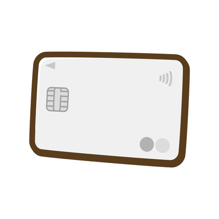 Numberless credit card. Cashless payment. Vector illustration.のイラスト素材
