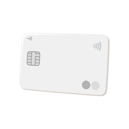 Numberless credit card. Cashless payment. Vector illustration.のイラスト素材