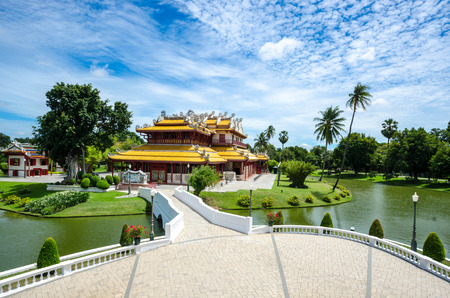 Chinese temple in bang pa-in at ayutthaya Thailandの写真素材